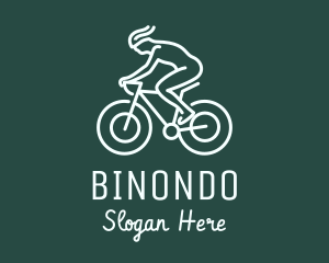 Cyclist Racing Bike Logo