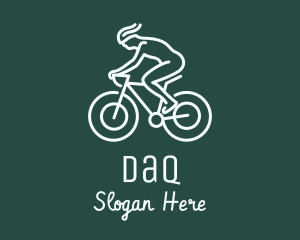 Cyclist Racing Bike Logo