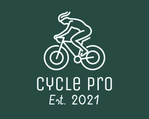 Biking - Cyclist Racing Bike logo design