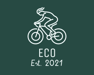 Sporting Event - Cyclist Racing Bike logo design