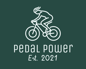 Cyclist Racing Bike logo design