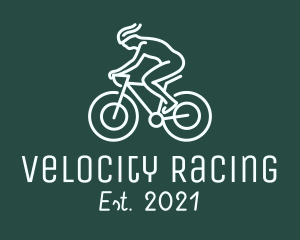 Cyclist Racing Bike logo design