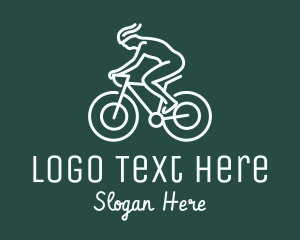 Cyclist Racing Bike Logo