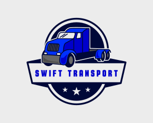 Transportation Trailer Truck  logo design