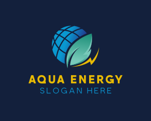 Eco Solar Panel Energy logo design