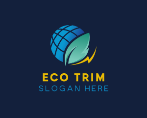 Eco Solar Panel Energy logo design