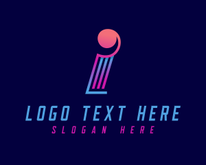 Expensive - Gradient Business Letter I logo design