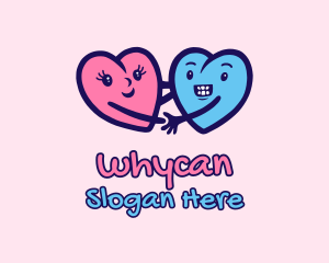 Couple Hearts Doodle  Logo