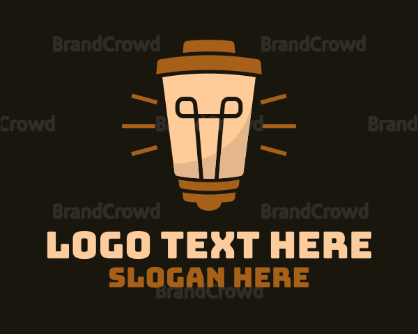 Coffee Cup Lightbulb Logo