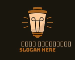 Cappuccino - Coffee Cup Lightbulb logo design