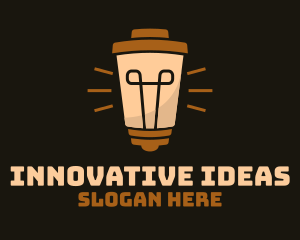 Coffee Cup Lightbulb logo design