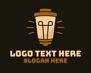 Espresso - Coffee Cup Lightbulb logo design