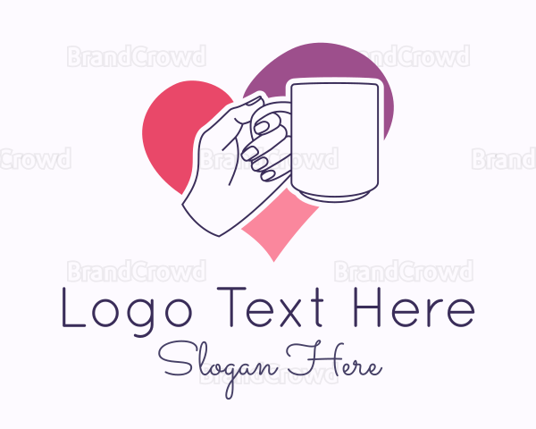 Coffee Mug Heart Logo