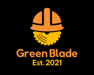 Helmet Saw Blade logo design