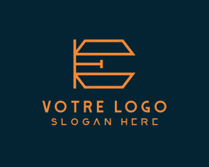 Marketing - Modern Innovation Letter E Outline logo design