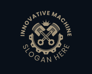 Machine - Cog Piston Machine logo design