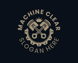 Cog Piston Machine logo design