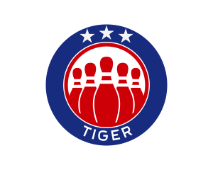 Bowling Pin - Bowling Sports Team logo design
