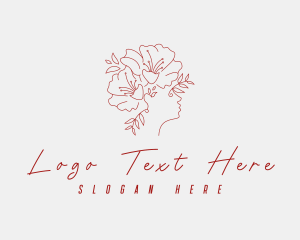 Hairdresser - Floral Cosmetics Beauty logo design