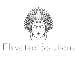 Pencil Native American logo design