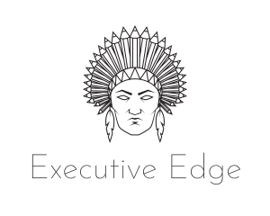 Chief - Pencil Native American logo design