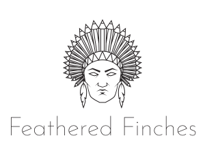 Pencil Native American logo design