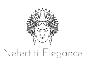 Pencil Native American logo design