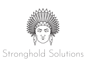 Pencil Native American logo design