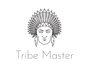 Pencil Native American logo design