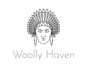 Pencil Native American logo design