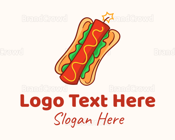 Dynamite Hot Dog Sandwich Logo Brandcrowd Logo Maker