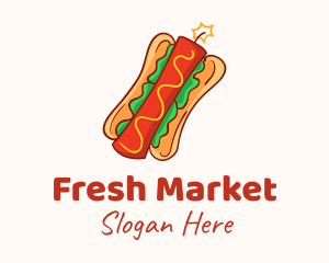 Stall - Dynamite Hot Dog Sandwich logo design