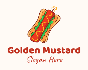 Mustard - Dynamite Hot Dog Sandwich logo design