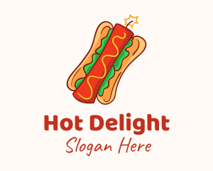 Dynamite Hot Dog Sandwich logo design