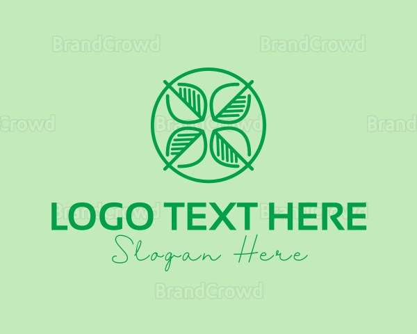 Herbal Leaf Circle Logo