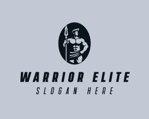 Male Spear Warrior logo design