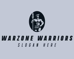 Male Spear Warrior logo design