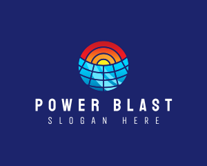 Solar Panel Power logo design