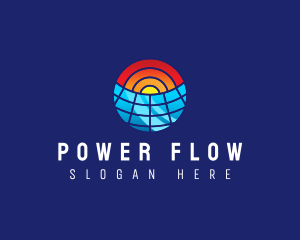 Solar Panel Power logo design