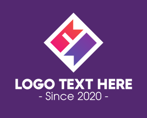 Multicolor - Gradient Bookmarks Library logo design