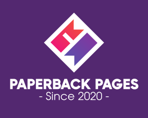 Bookstore - Gradient Bookmarks Library logo design