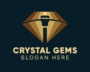 Pickaxe Diamond Mining logo design