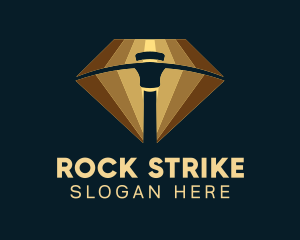 Pickaxe Diamond Mining logo design