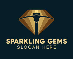 Pickaxe Diamond Mining logo design