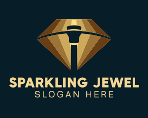 Pickaxe Diamond Mining logo design