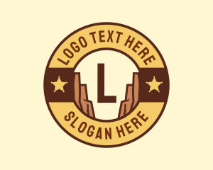 Texas - Texas Grand Canyon Letter logo design