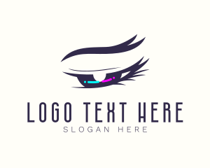 Modern - Neon Eye Salon logo design