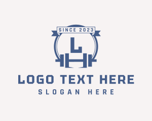 Health - Lifting Dumbbell Gym logo design