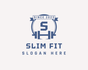 Lifting Dumbbell Gym logo design