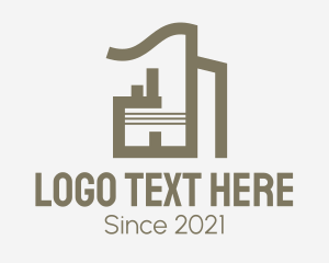 Manufacturer - Industrial Factory Building logo design